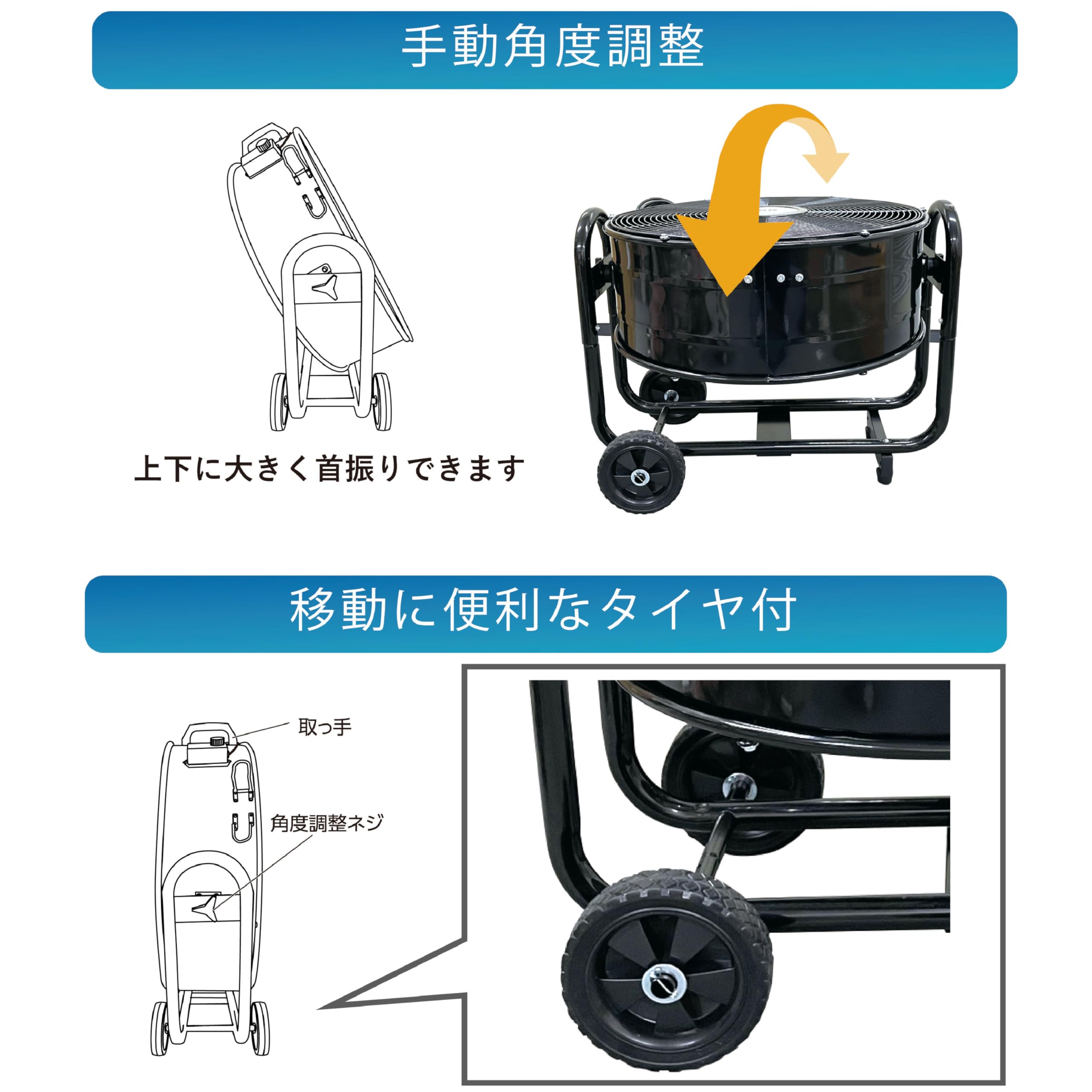 Amazon.co.jp: 広電 風洞型工業扇 大型業務用扇風機 据え置き 75cm 全